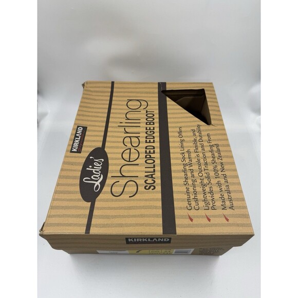 Kirkland Women's Shearling Scalloped Edge Suede Boot Booties Black NEW Size 7 - Picture 15 of 16